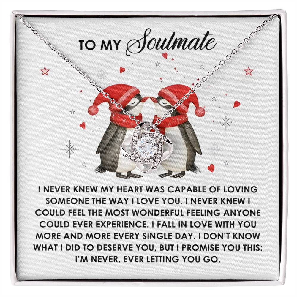 Gift for Soulmate - To Deserve You - Love Knot Pendant Necklace - Mallard Moon Gift Shop