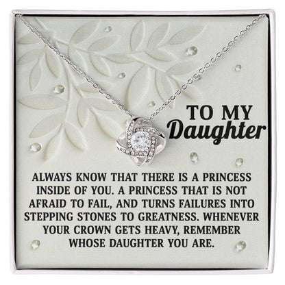 Gift for Daughter - Inside Of You - Love Knot Pendant Necklace - Mallard Moon Gift Shop