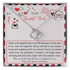 Bride Wedding Day Gift - The Happiest Day - Love Knot Pendant Necklace