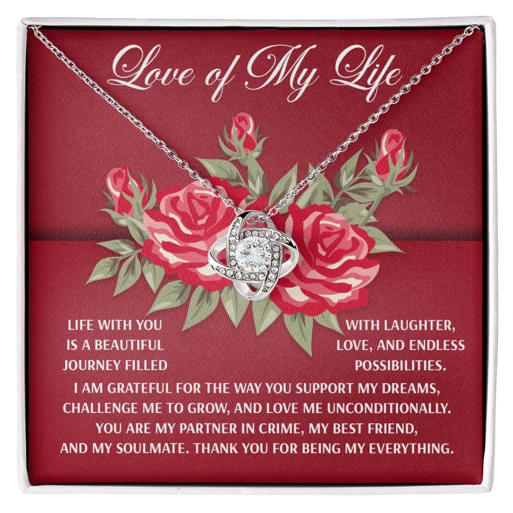 To the Love of My Life – Romantic Soulmate Necklace with Meaningful Message