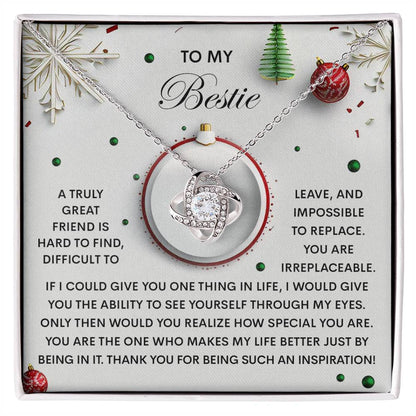 Gift for Bestie - The One - Love Knot Pendant Necklace - Mallard Moon Gift Shop