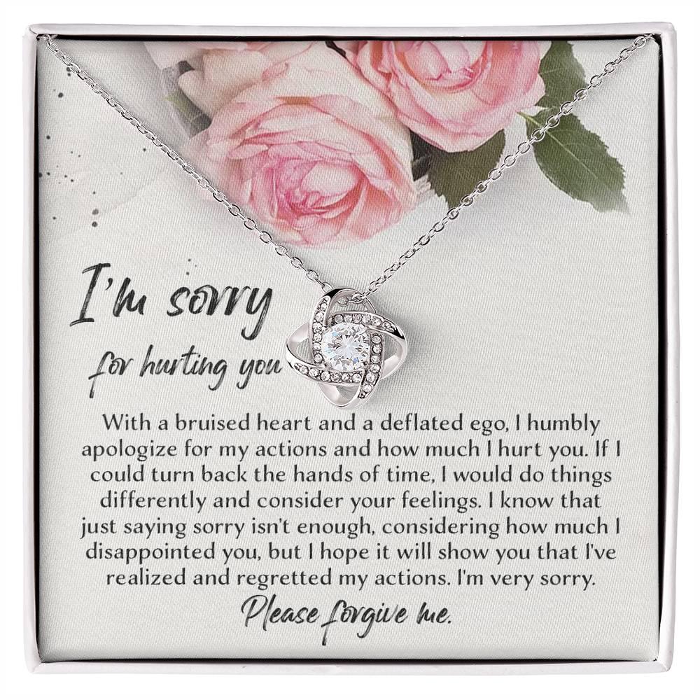 Apology Gift - Sorry, Regretted My Actions - Love Knot Pendant Necklace - Mallard Moon Gift Shop