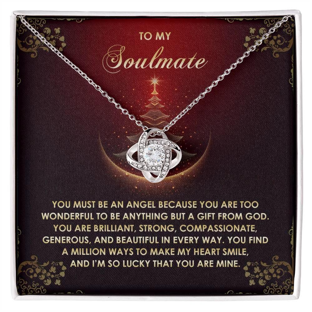 Gift for Soulmate - Be An Angel - Love Knot Pendant Necklace