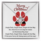 Gift for Fur Mom - Furry Elf - Love Knot Pendant Necklace