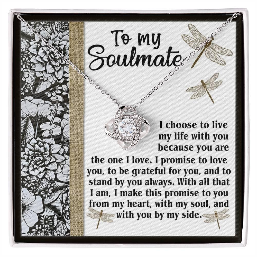 Gift for Soulmate - Make This Promise - Love Knot Pendant Necklace - Mallard Moon Gift Shop