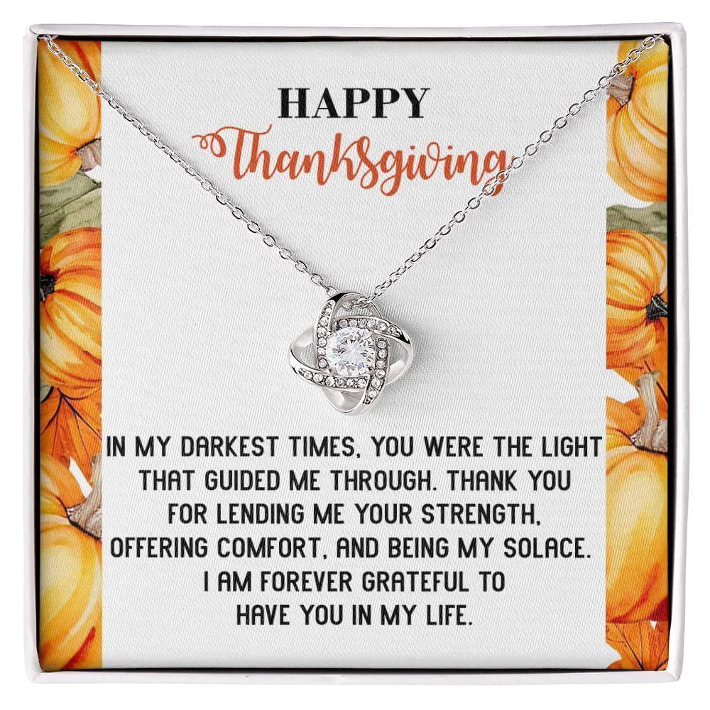 Thanksgiving Gift for Her – “Guided Me Through” Necklace with Message Card | Gratitude Jewelry for Mom, Sister, or Best Friend