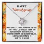 Thanksgiving Gift for Her – “Guided Me Through” Necklace with Message Card | Gratitude Jewelry for Mom, Sister, or Best Friend