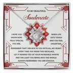 Gift for Soulmate - You Are Enough - Love Knot Pendant Necklace