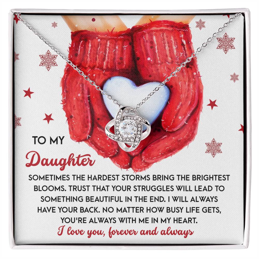 Gift for Daughter - In My Heart - Love Knot Pendant Necklace - Mallard Moon Gift Shop