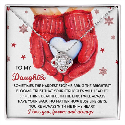 Gift for Daughter - In My Heart - Love Knot Pendant Necklace - Mallard Moon Gift Shop