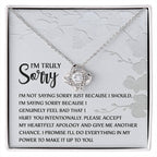 Apology Gift for Girlfriend, Wife, Soulmate - Sorry, Feel Bad - Love Knot Pendant Necklace