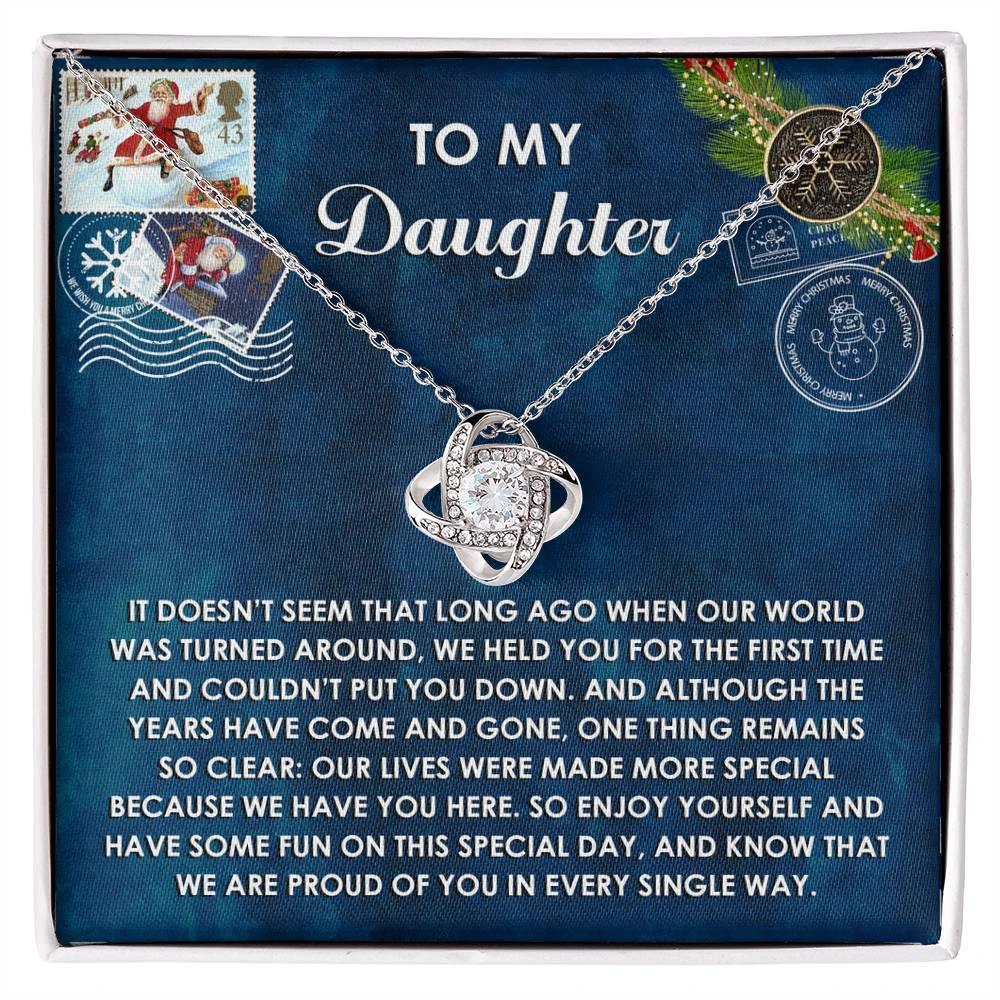 Gift for Daughter - Have You Here - Love Knot Pendant Necklace