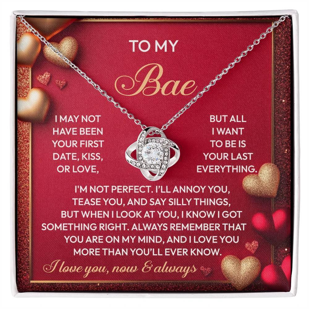 Gift for Soulmate - On My Mind - Love Knot Pendant Necklace