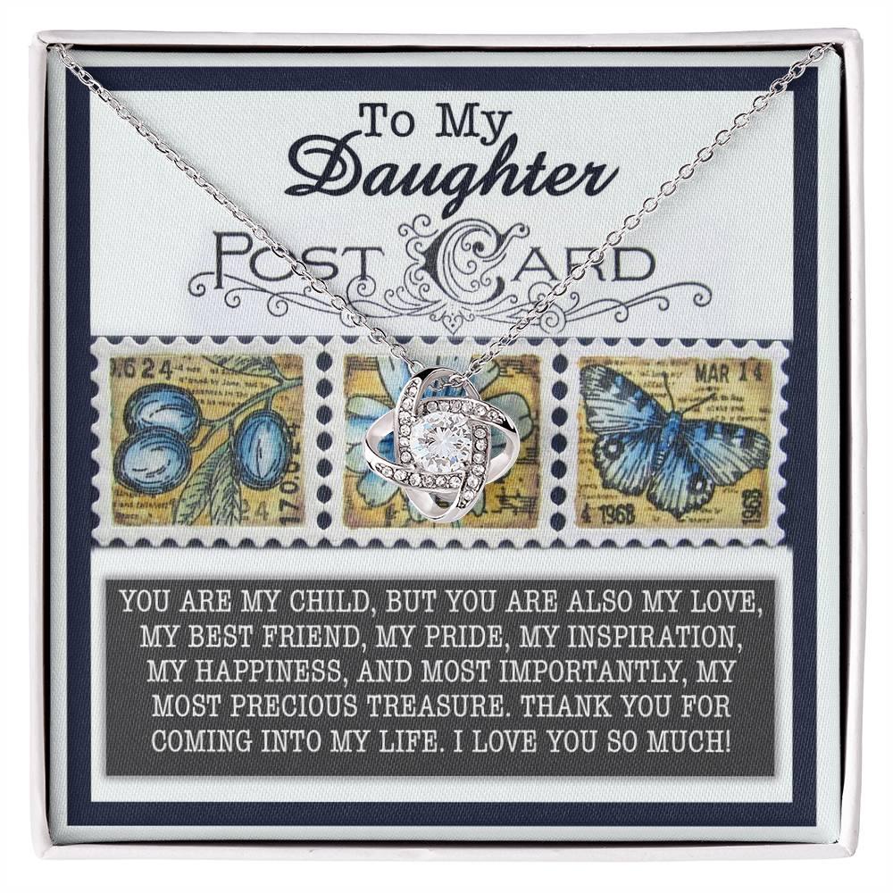 Gift for Daughter - Precious Treasure - Love Knot Pendant Necklace - Mallard Moon Gift Shop