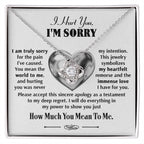 Apology Gift for Girlfriend, Wife, Soulmate - Sorry, Sincere Apology - Love Knot Pendant Necklace