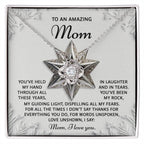 To an Amazing Mom Christmas Love Knot Necklace – Holiday Gift with Heartfelt Message Card, Sentimental Christmas Gift for Mother, Daughter to Mom Keepsake