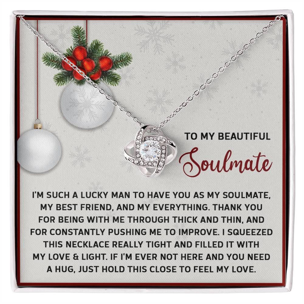 Gift for Soulmate - Feel My Love - Love Knot Pendant Necklace - Mallard Moon Gift Shop