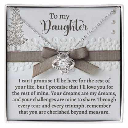 Gift for Daughter - Mine To Share - Love Knot Pendant Necklace - Mallard Moon Gift Shop