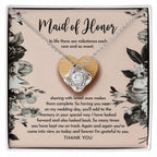 Maid of Honor Wedding Day Gift - My Wedding Day - Love Knot Pendant Necklace