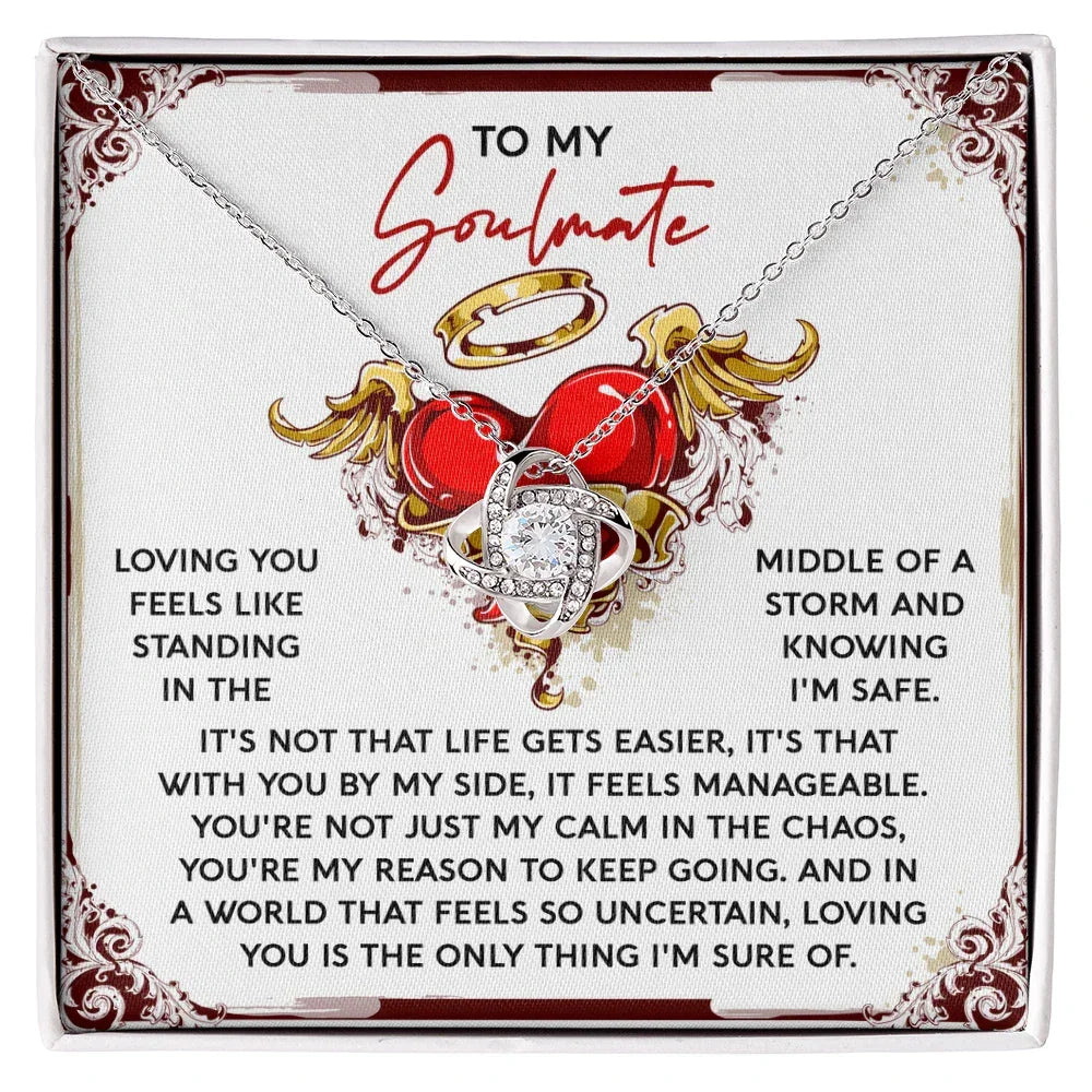 Heartfelt Soulmate Necklace – Celebrate the Calm and Strength She Brings