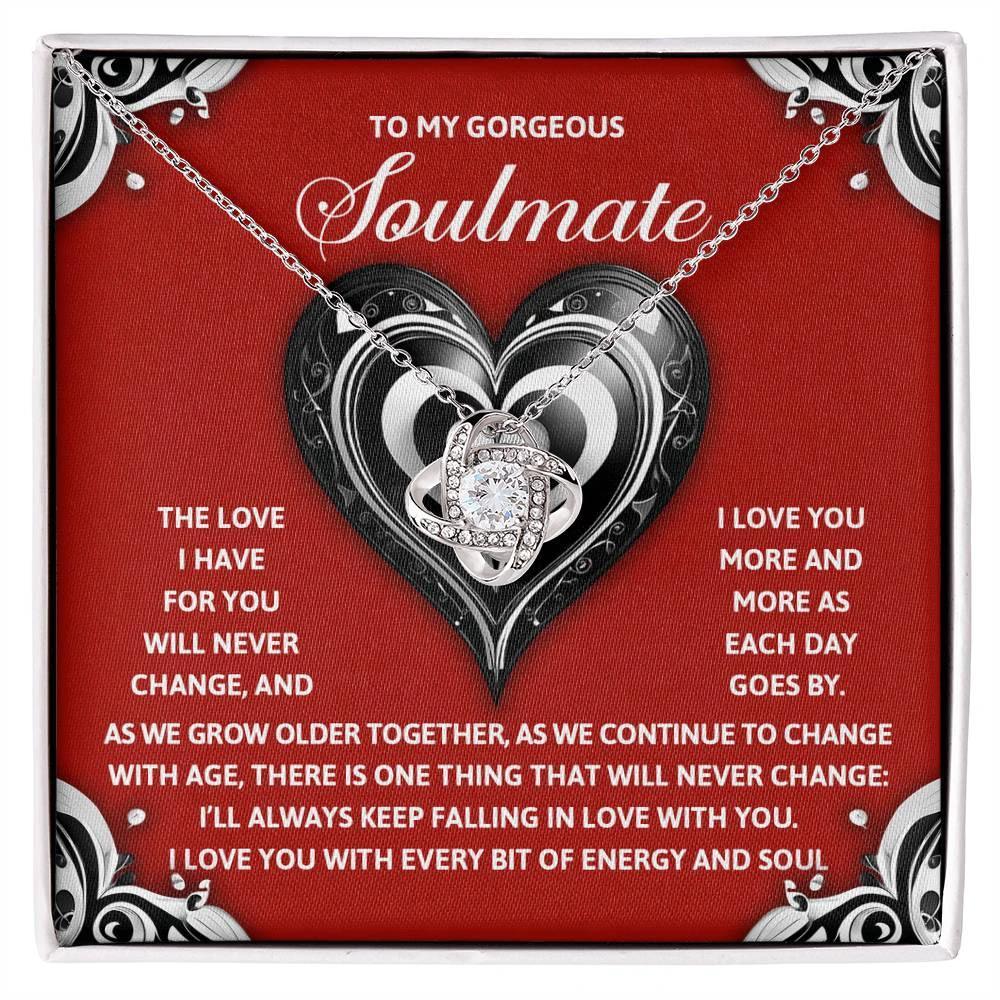 To My Gorgeous Soulmate - Love Knot Necklace – A Romantic Gift to Celebrate Everlasting Love