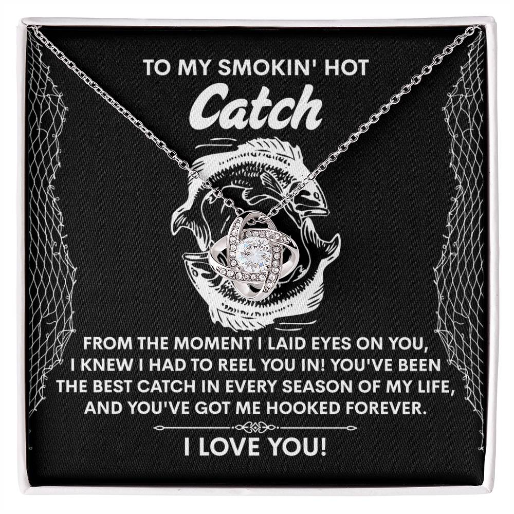 Gift for Soulmate - Got Me Hooked - Love Knot Pendant Necklace - Mallard Moon Gift Shop