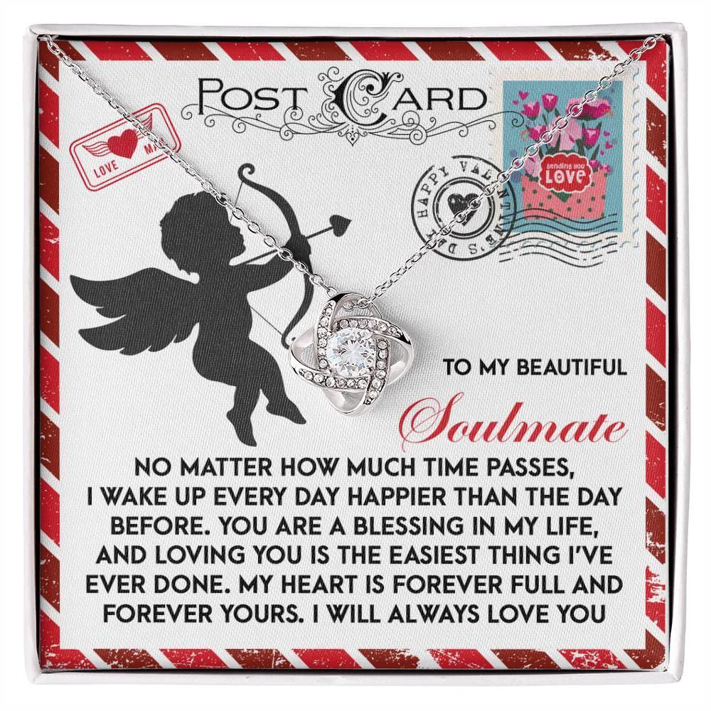 To My Beautiful Soulmate Love Knot Necklace – A Heartwarming Valentine’s Day Gift to Express Eternal Love