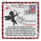 To My Beautiful Soulmate Love Knot Necklace – A Heartwarming Valentine’s Day Gift to Express Eternal Love