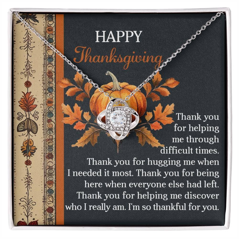 Gift for Thanksgiving - I Really Am - Love Knot Pendant Necklace - Mallard Moon Gift Shop