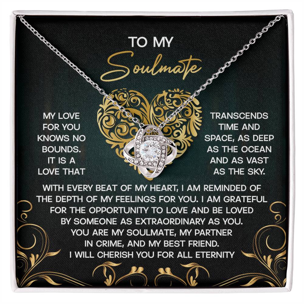 Gift for Soulmate - My Love is as Vast as the Sky - Love Knot Pendant Necklace - Mallard Moon Gift Shop