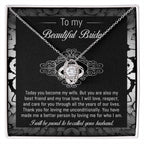Bride Wedding Day Gift - My True Love - Love Knot Pendant Necklace