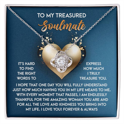Gift for Soulmate - In My Life - Love Knot Pendant Necklace - Mallard Moon Gift Shop