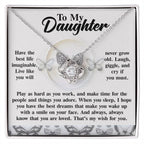 Gift for Daughter - My Wish For You - Love Knot Pendant Necklace
