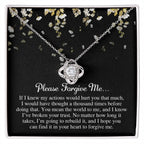 Apology Gift for Girlfriend, Wife, Soulmate - Sorry, Broken Your Trust - Love Knot Pendant Necklace