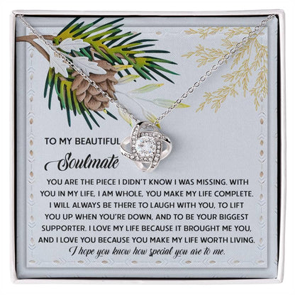 Gift for Soulmate - Biggest Supporter - Love Knot Pendant Necklace - Mallard Moon Gift Shop