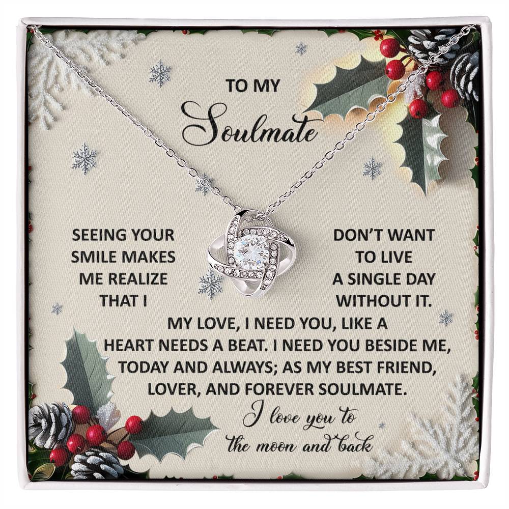 Gift for Soulmate - Forever Soulmate - Love Knot Pendant Necklace - Mallard Moon Gift Shop
