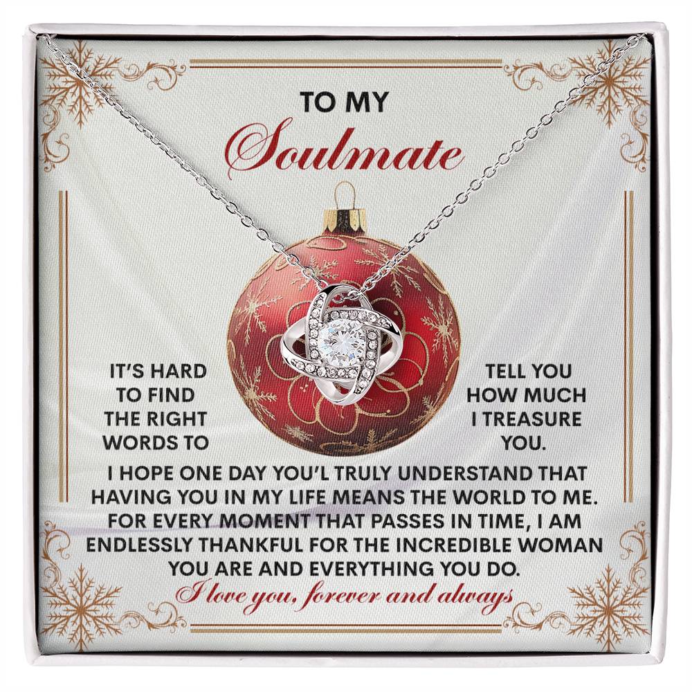 Gift for Soulmate - Incredible Woman - Love Knot Pendant Necklace - Mallard Moon Gift Shop