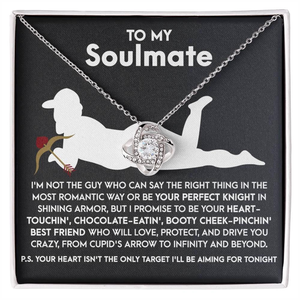 Gift for Soulmate - Cupid's Arrow - Love Knot Pendant Necklace - A Playful and Romantic Gift for the Love of Your Life