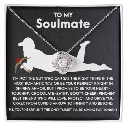 Gift for Soulmate - Cupid's Arrow - Love Knot Pendant Necklace - A Playful and Romantic Gift for the Love of Your Life - Mallard Moon Gift Shop