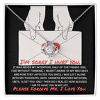 Apology Gift for Girlfriend, Wife, Soulmate-Sorry, Without Thinking - Love Knot Pendant Necklace