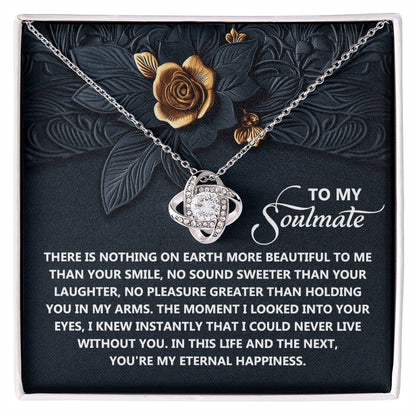 Gift for Soulmate - Eternal Happiness - Love Knot Pendant Necklace - Mallard Moon Gift Shop