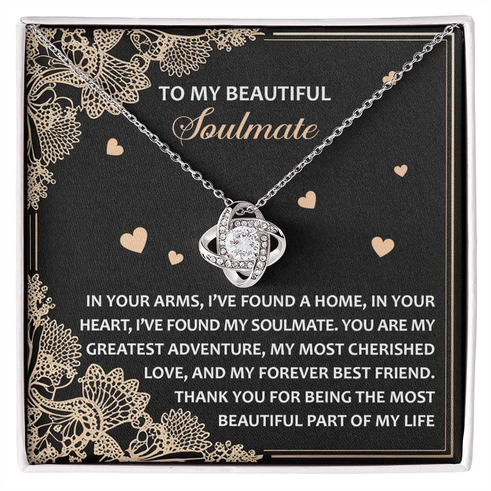 Romantic Anniversary, Valentine's Day Gift for Soulmate, Wife, Girlfriend - The Most Beautiful Part of My Life. - Love Knot Pendant Necklace