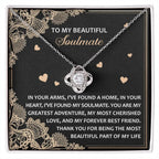 Romantic Anniversary, Valentine's Day Gift for Soulmate, Wife, Girlfriend - The Most Beautiful Part of My Life. - Love Knot Pendant Necklace