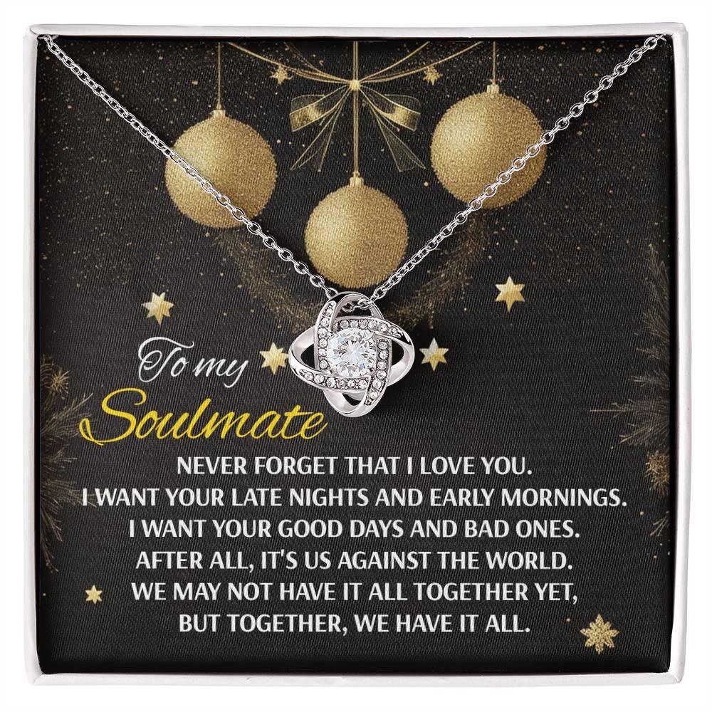 Gift for Soulmate - Have It All - Love Knot Pendant Necklace - Mallard Moon Gift Shop