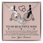 Wife Wedding Day Gift - I'm Finally Home Love Knot Pendant Necklace