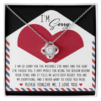 Apology Gift for Girlfriend, Wife, Soulmate - Sorry, Behind Your Tears - Love Knot Pendant Necklace