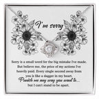 Apology Gift - Sorry is a Small Word for the Big Mistake - Love Knot Pendant Necklace