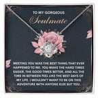 To My Gorgeous Soulmate - Love Knot Necklace – A Romantic Valentine’s Gift to Celebrate Your Beautiful Journey Together