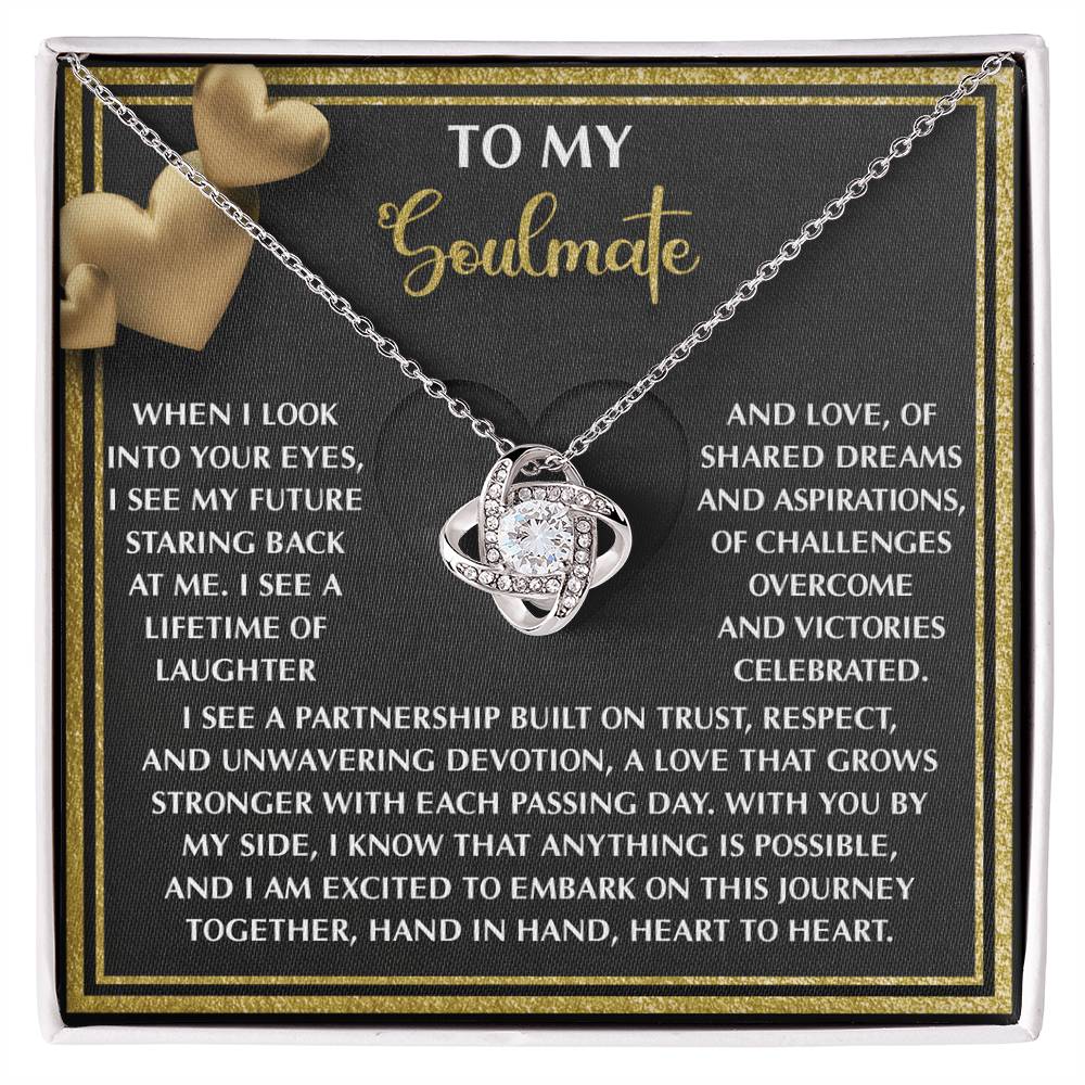 To My Soulmate Love Knot Necklace – A Meaningful Valentine’s Gift Celebrating Trust, Devotion, and Shared Dreams - Mallard Moon Gift Shop