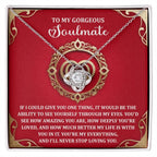 Romantic Anniversary, Valentine's Day Gift for Soulmate, Wife, Girlfriend - Through My Eyes - Love Knot Pendant Necklace